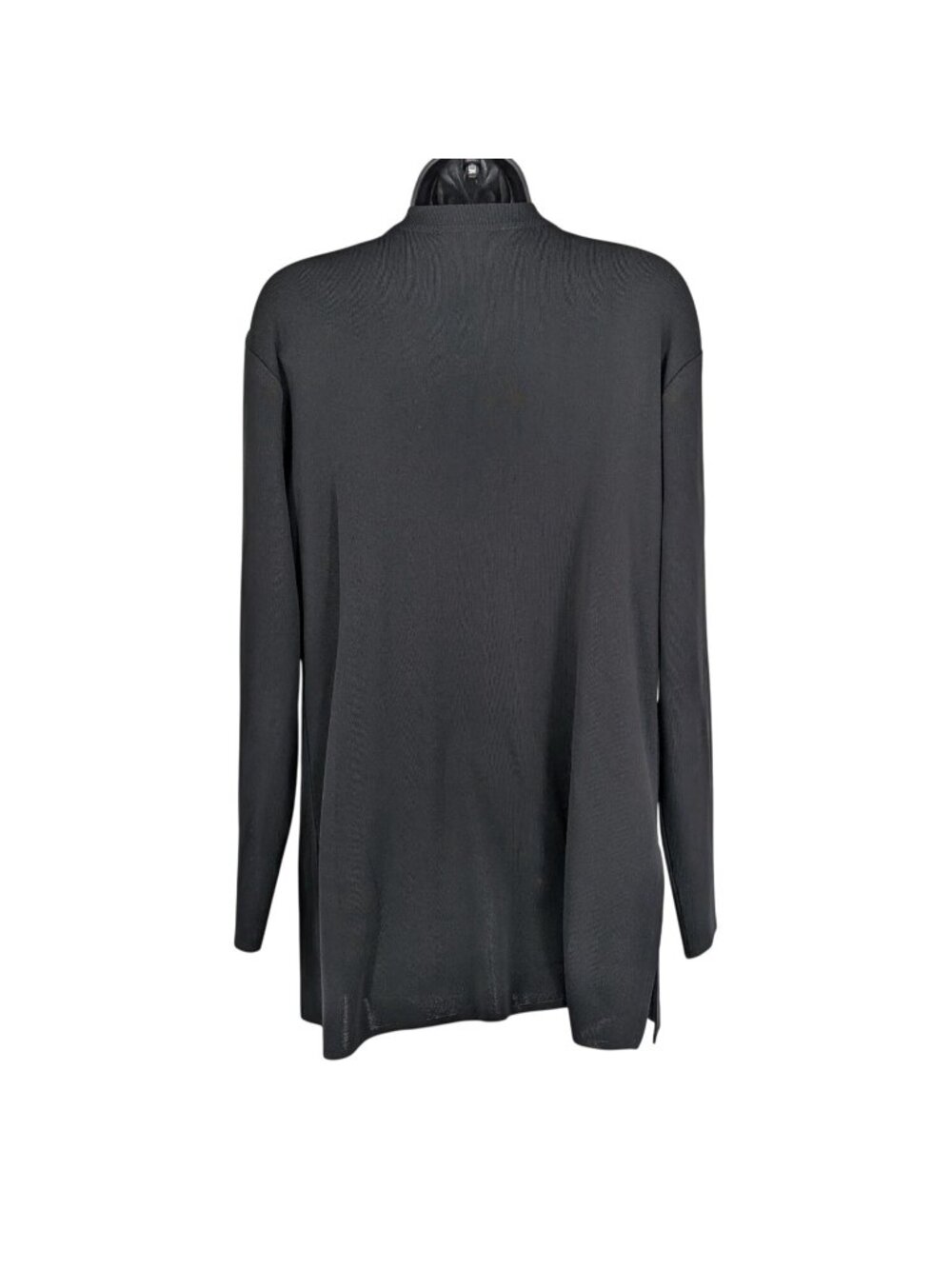 Misook Black Open Front Cardigan Sweater Jacket Minimalist Career Office Small - Picture 2 of 8